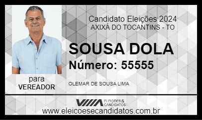 Candidato SOUZA DOLÁ 2024 - AXIXÁ DO TOCANTINS - Eleições