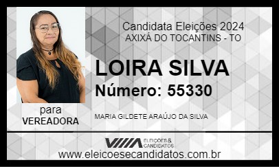 Candidato LOIRA SILVA 2024 - AXIXÁ DO TOCANTINS - Eleições