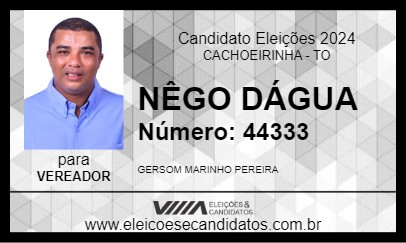 Candidato NÊGO DÁGUA 2024 - CACHOEIRINHA - Eleições