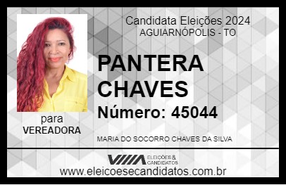 Candidato PANTERA CHAVES 2024 - AGUIARNÓPOLIS - Eleições