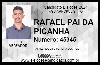 Candidato RAFAEL PAI DA PICANHA 2024 - AGUIARNÓPOLIS - Eleições