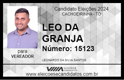 Candidato LEO DA GRANJA 2024 - CACHOEIRINHA - Eleições