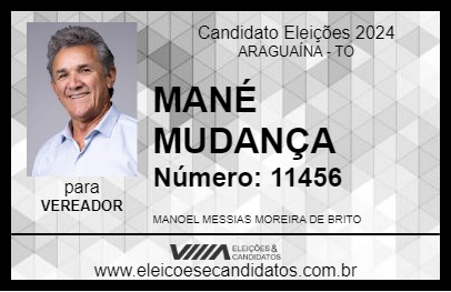 Candidato MANÉ MUDANÇA 2024 - ARAGUAÍNA - Eleições