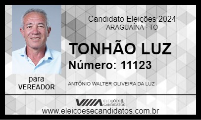 Candidato TONHÃO LUZ 2024 - ARAGUAÍNA - Eleições