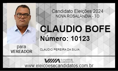 Candidato CLAUDIO BOFE 2024 - NOVA ROSALÂNDIA - Eleições