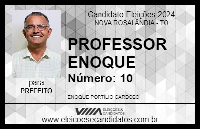 Candidato PROFESSOR ENOQUE 2024 - NOVA ROSALÂNDIA - Eleições