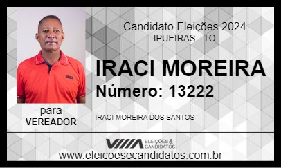 Candidato IRACI MOREIRA 2024 - IPUEIRAS - Eleições