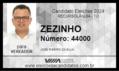 Candidato ZEZINHO 2024 - RECURSOLÂNDIA - Eleições