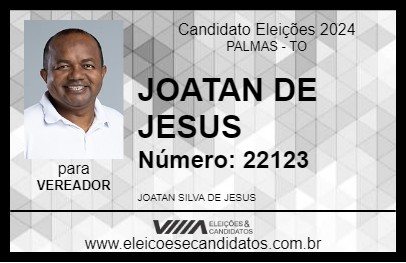 Candidato JOATAN DE JESUS 2024 - PALMAS - Eleições