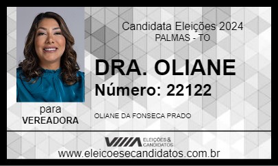 Candidato DRA. OLIANE 2024 - PALMAS - Eleições