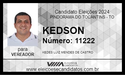 Candidato KEDSON 2024 - PINDORAMA DO TOCANTINS - Eleições