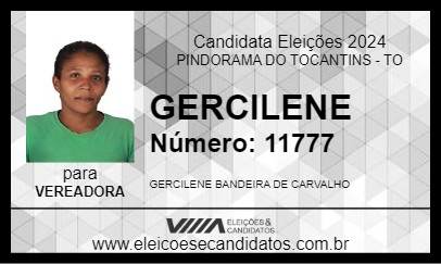 Candidato GERCILENE 2024 - PINDORAMA DO TOCANTINS - Eleições