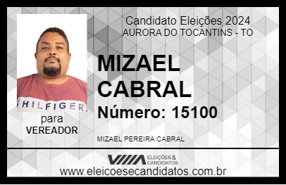 Candidato MIZAEL CABRAL 2024 - AURORA DO TOCANTINS - Eleições