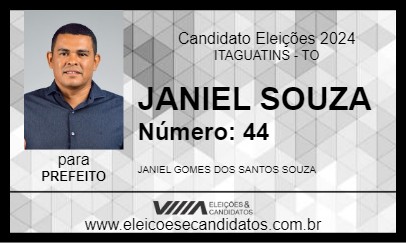 Candidato JANIEL SOUZA 2024 - ITAGUATINS - Eleições