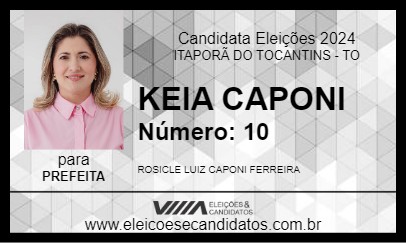 Candidato KEIA CAPONI 2024 - ITAPORÃ DO TOCANTINS - Eleições