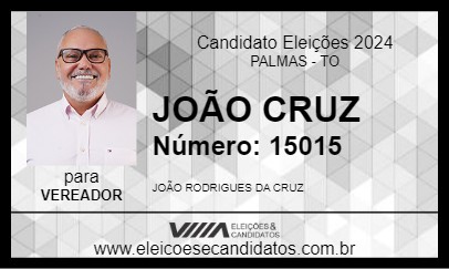 Candidato JOÃO CRUZ 2024 - PALMAS - Eleições