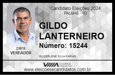 Candidato GILDO LANTERNEIRO 2024 - PALMAS - Eleições