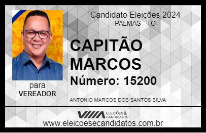 Candidato CAPITÃO MARCOS 2024 - PALMAS - Eleições