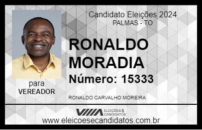 Candidato RONALDO MORADIA 2024 - PALMAS - Eleições