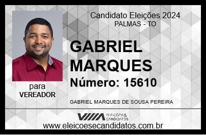 Candidato GABRIEL MARQUES 2024 - PALMAS - Eleições