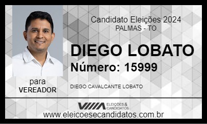 Candidato DIEGO LOBATO 2024 - PALMAS - Eleições