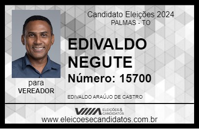 Candidato EDIVALDO NEGUTE 2024 - PALMAS - Eleições