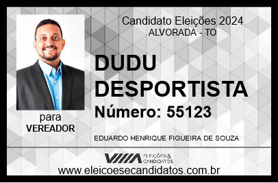 Candidato DUDU DESPORTISTA 2024 - ALVORADA - Eleições