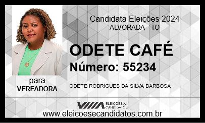 Candidato ODETE CAFÉ 2024 - ALVORADA - Eleições