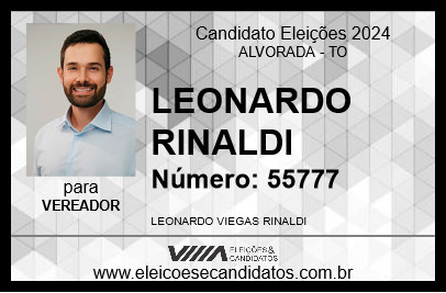 Candidato LEONARDO RINALDI 2024 - ALVORADA - Eleições