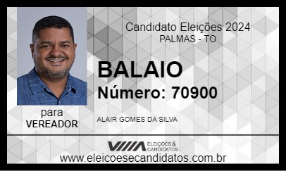 Candidato BALAIO 2024 - PALMAS - Eleições