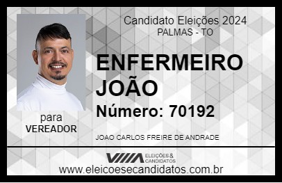 Candidato ENFERMEIRO JOÃO 2024 - PALMAS - Eleições