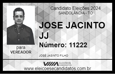 Candidato JOSE JACINTO JJ 2024 - SANDOLÂNDIA - Eleições