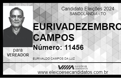 Candidato EURIVALDO CAMPOS 2024 - SANDOLÂNDIA - Eleições