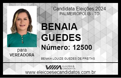 Candidato BENAIA GUEDES 2024 - PALMEIRÓPOLIS - Eleições