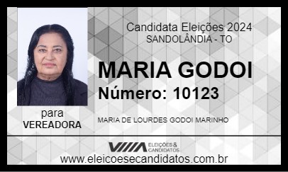 Candidato MARIA GODOI 2024 - SANDOLÂNDIA - Eleições