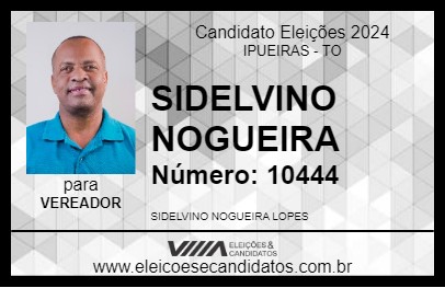 Candidato SIDELVINO NOGUEIRA 2024 - IPUEIRAS - Eleições