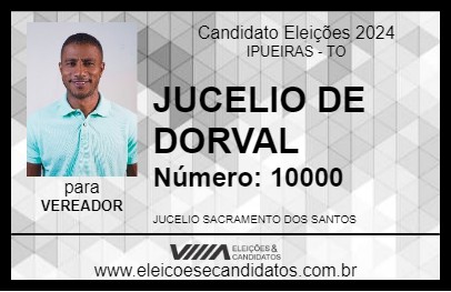 Candidato JUCELIO DE DORVAL 2024 - IPUEIRAS - Eleições