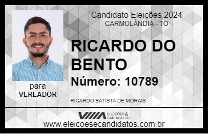 Candidato RICARDO DO BENTO 2024 - CARMOLÂNDIA - Eleições