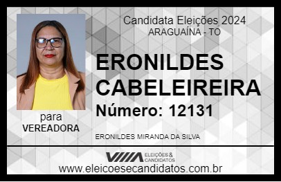 Candidato ERONILDES CABELEIREIRA 2024 - ARAGUAÍNA - Eleições