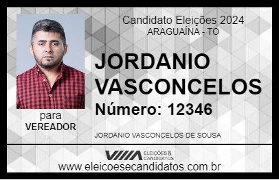 Candidato JORDANIO VASCONCELOS 2024 - ARAGUAÍNA - Eleições