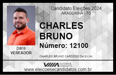 Candidato CHARLES BRUNO 2024 - ARAGUAÍNA - Eleições