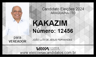 Candidato KAKAZIM 2024 - ARAGUAÍNA - Eleições