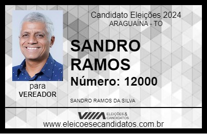 Candidato SANDRO RAMOS 2024 - ARAGUAÍNA - Eleições