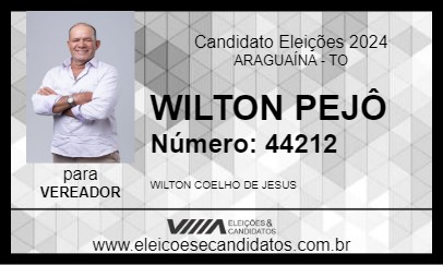 Candidato WILTON PEJÔ 2024 - ARAGUAÍNA - Eleições