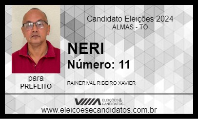 Candidato NERI 2024 - ALMAS - Eleições