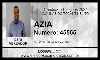 Candidato AZIA 2024 - COLINAS DO TOCANTINS - Eleições