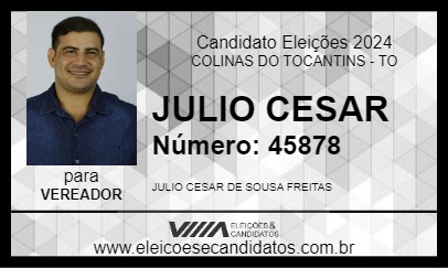 Candidato JULIO CESAR 2024 - COLINAS DO TOCANTINS - Eleições