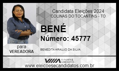 Candidato BENÉ 2024 - COLINAS DO TOCANTINS - Eleições