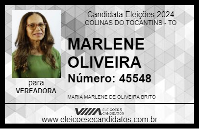 Candidato MARLENE OLIVEIRA 2024 - COLINAS DO TOCANTINS - Eleições