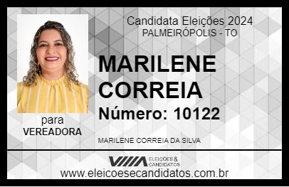 Candidato MARILENE CORREIA 2024 - PALMEIRÓPOLIS - Eleições